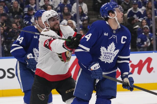 Paul Bissonnette drops two-word response to Sens’ Ridly Greig’s cross-check on John Tavares
