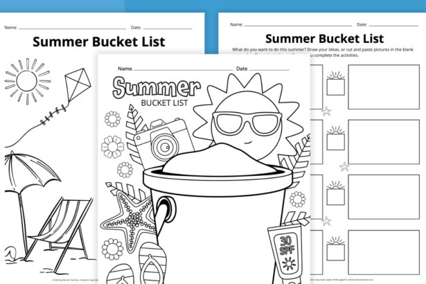 Summer Bucket List Printables