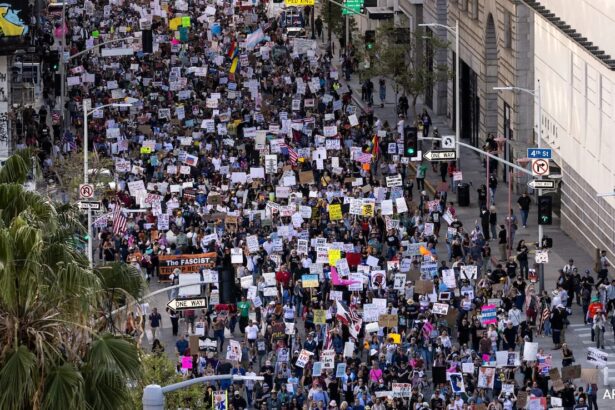 Thousands Of ‘Hands Off’ Protesters Rally Against Donald Trump Across US