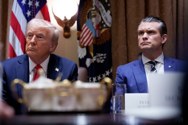 Trump thinks Hegseth will ‘get it together’ amid Pentagon staff chaos : NPR