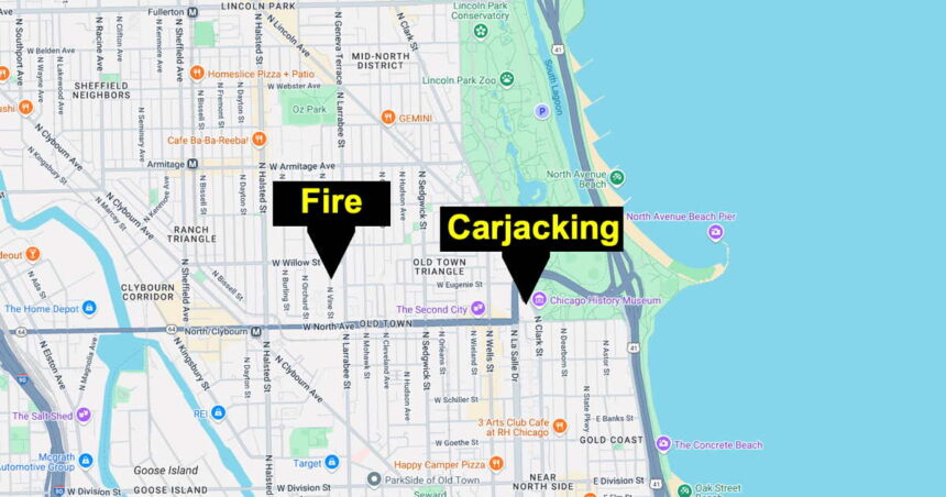 Woman carjacked in Old Town, car is found on fire almost a mile away