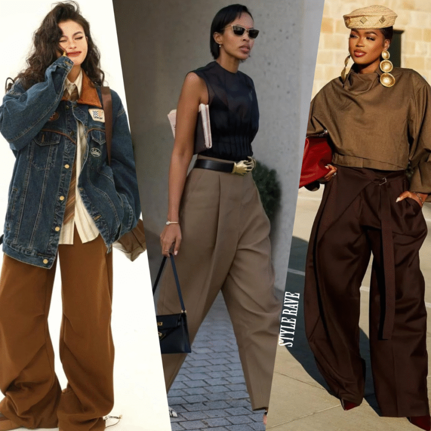 10 Chic Ways For Women To Style Brown Pants
