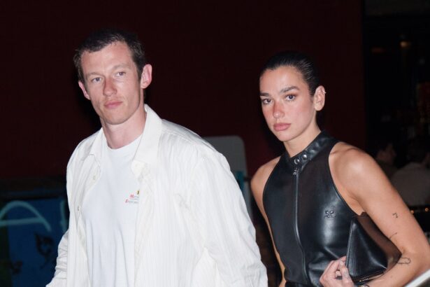 In Bright Whites and Leather, Dua Lipa and Callum Turner Do Polar Opposite Couple Style