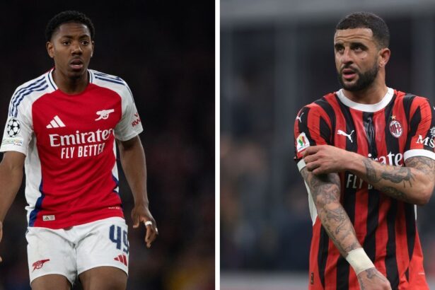 “A good football brain” – Kyle Walker says Arsenal star Myles Lewis-Skelly reminds him of his ex-Tottenham teammate