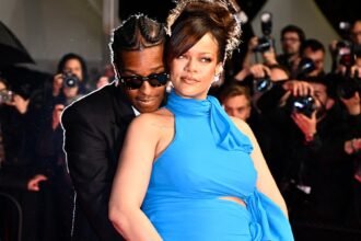 A$AP Rocky Hugs Rihanna’s Pregnant Belly on Cannes Film Festival Red Carpet