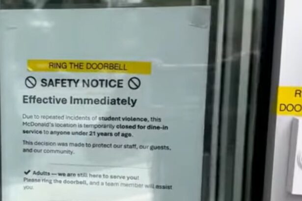 Adults Must Ring Doorbell for Entry After D.C. Area McDonald’s Bans Under 21-year-Olds From Indoor Dining for “Repeated Incidents of Student Violence” (Video) |