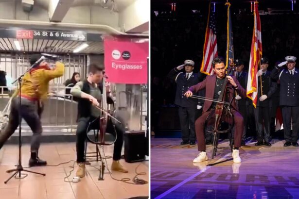 Attacked subway cellist plays national anthem for Knicks