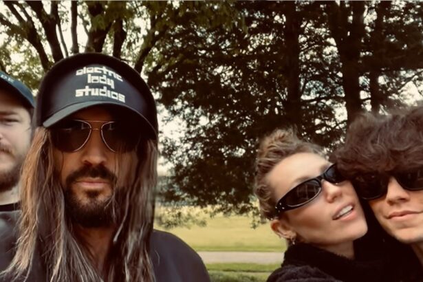 Billy Ray Cyrus Hanging Out With Kids Miley, Braison