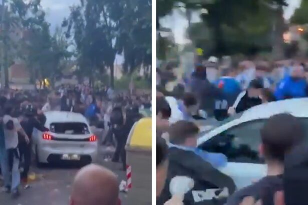 Car Rams Into Crowd of Fans Outside Soccer Match, Caught On Video