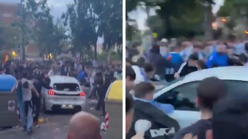 Car Rams Into Crowd of Fans Outside Soccer Match, Caught On Video