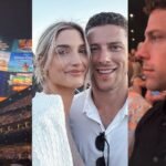 Charlie Coyle and wife Danielle attend Kenny Chesney’s show at The Sphere in Las Vegas