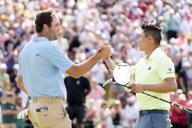 Collin Morikawa backs Scottie Scheffler after hilarious trophy mix up at PGA Championship