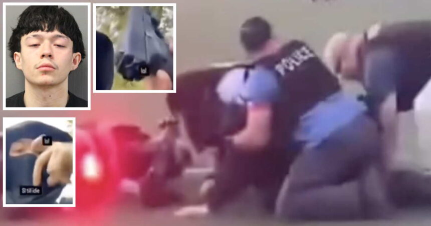 Cops tackle man after he fired pistol, displayed machine gun while riding stolen scooter through NW Side park (videos)