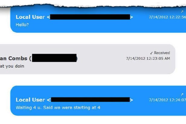 Diddy & Cassie Text Messages Entered as Evidence Exhibits