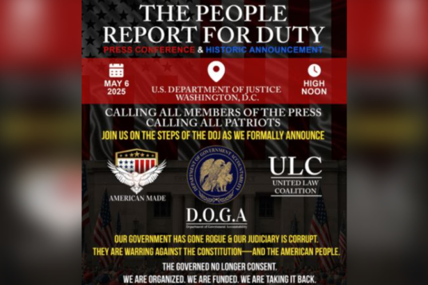 Enough Is Enough: Patriotic Group Is Holding a Rally Outside the DOJ on Tuesday at Noon |