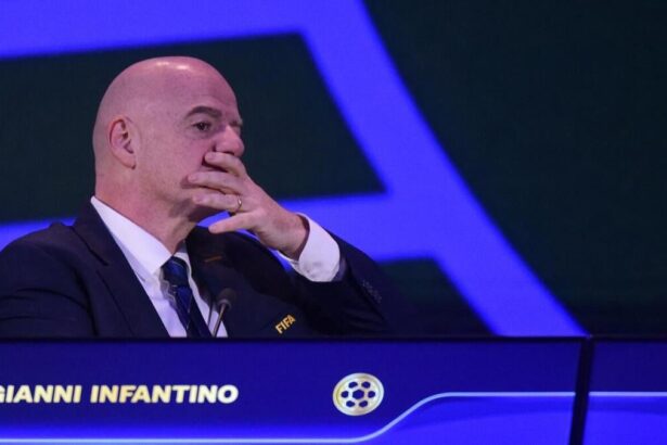 FIFA Congress members walk out after Gianni Infantino’s late arrival following meeting with Donald Trump