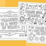 Free Teacher Appreciation Coloring Pages To Say Thank You