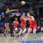 Furious Angel Reese charges at Caitlin Clark as Fever superstar shoves her after rough Flagrant foul