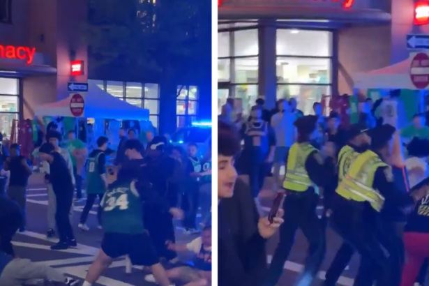 Knicks, Celtics Fans Brawl In Streets After Intense Playoff Game
