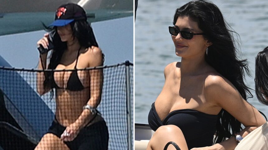Kylie Jenner, Hailey Bieber Show Off Bikini Bods Lounging on Miami Yacht