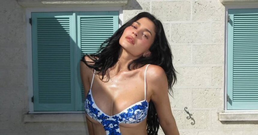 Kylie Jenner Stuns in Roberto Cavalli Swimsuit With Bold Cutouts