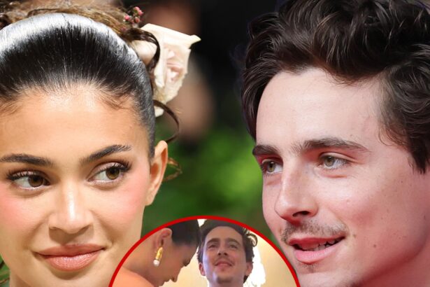 Kylie Jenner Uses Lint Roller on Timothée Chalamet’s Coat in Sweet Snap