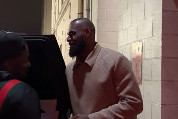 LeBron James All Smiles Leaving L.A. Restaurant Hours After Lakers’ Playoff Loss