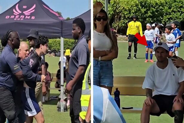 Lionel Messi Fan Manhandled By Security After Rushing Soccer Star at Youth Event