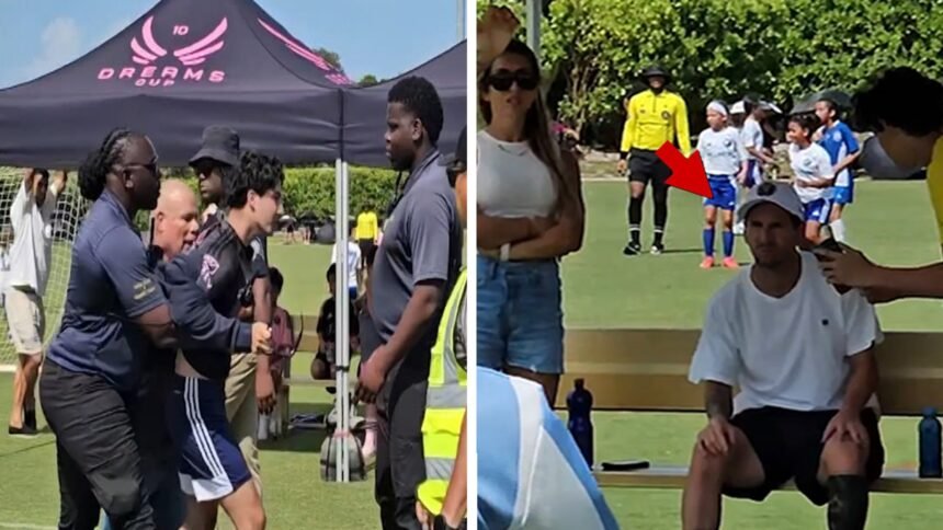 Lionel Messi Fan Manhandled By Security After Rushing Soccer Star at Youth Event