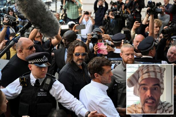 Russell Brand arrives at London court as he’s accused of ‘dragging’ woman to male restroom, sexually assaulting another: court docs