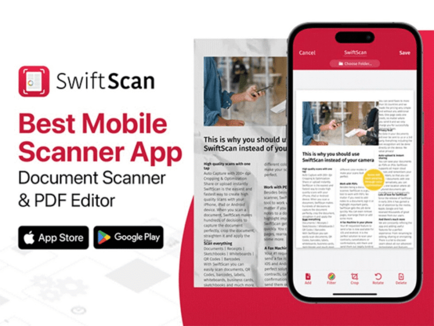 Scan, edit, and send documents from anywhere with this  app