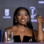 Simone Biles makes her feelings known on giving the ‘Riders Up’ call at the Kentucky Derby 2025