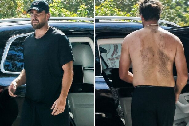 Travis Kelce Goes Shirtless, Puts Hairy Back on Display After Sweaty Workout