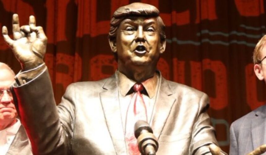Trump Statue Unveiled in South Dakota, Leftists Protest Artwork |