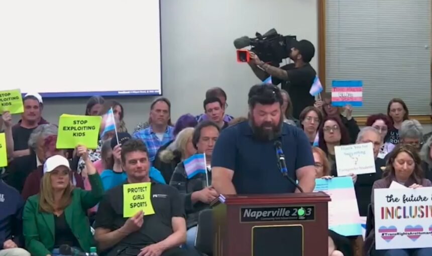 WATCH: Parents Clash at Illinois School Board Meeting After Transgender Biological Boy Beats 7th Grade Girls During Track Meet |