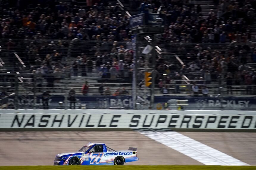 Who won the NASCAR Truck Series race today at Nashville? Full results from the 2025 Rackley Roofing 200