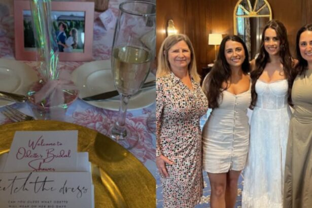 Zach Werenski’s fiancee Odette hosts fun activities including ‘sketch that dress’ at her bridal shower with family and friends