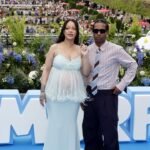 Rihanna Wears Baby Blue Chanel to the Premiere of ‘Smurfs’