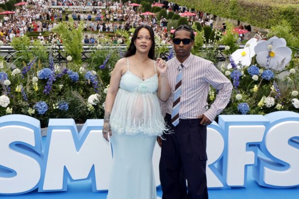 Rihanna Wears Baby Blue Chanel to the Premiere of ‘Smurfs’