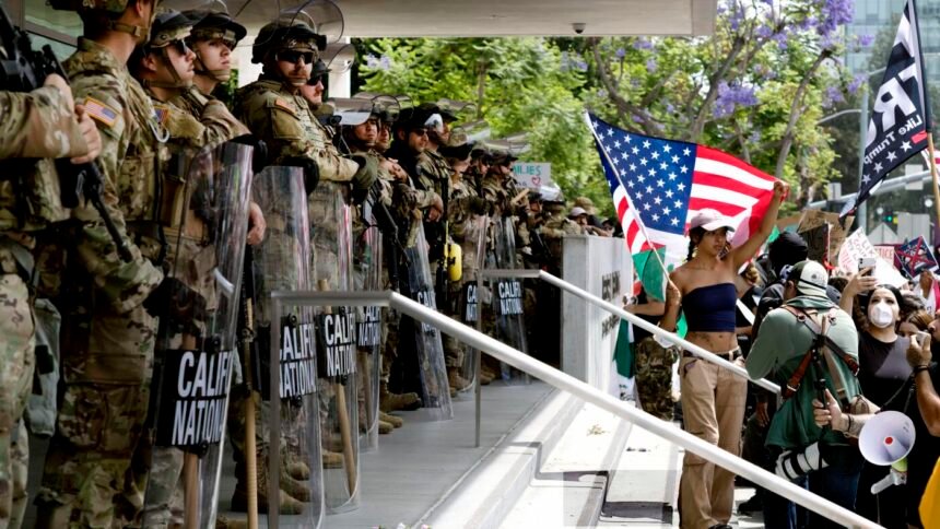 An appeals court backs Trump’s control of the California National Guard for now : NPR