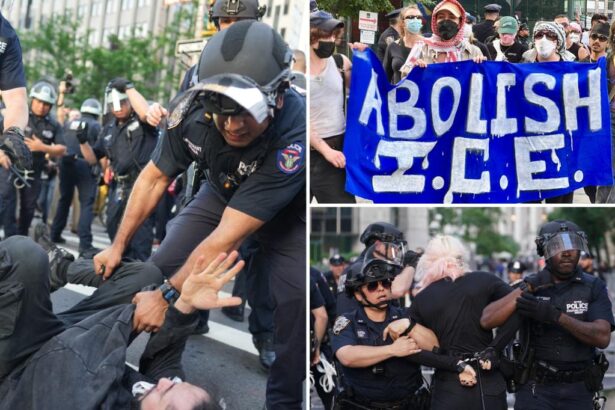 At least 15 arrested in NYC anti-ICE protest as thousands take to the street
