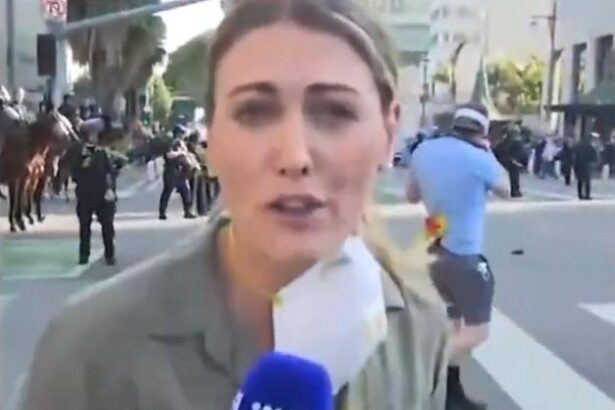 Aussie reporter hit with rubber bullet at LA protest