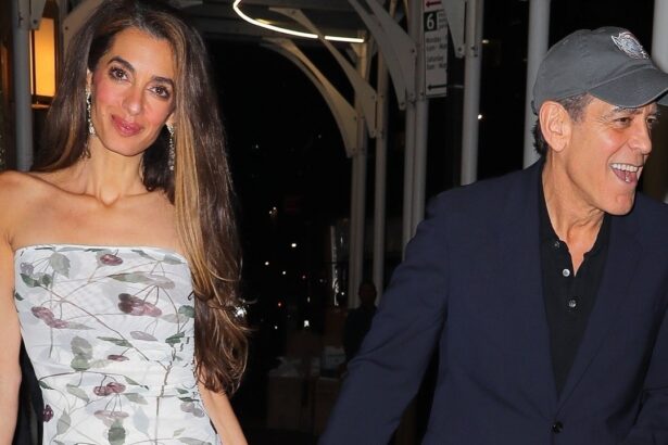 Amal Clooney and George Clooney Enjoy a Lively Date Night—and Bring Bono Along Too