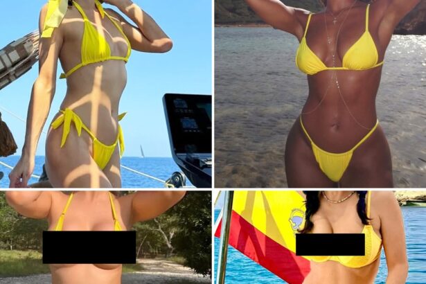 Bikini Babes Dripped In Yellow Guess Who!