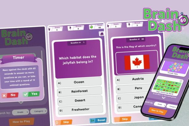 Brain Dash 60 is a Popular Quiz Game from We Are Teachers
