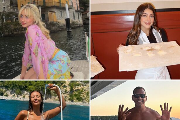 Celebs Vacationing in Italy