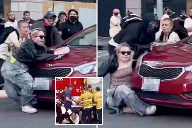 Chaotic video captures moment fed-up driver runs over ‘No Kings’ protester in Los Angeles