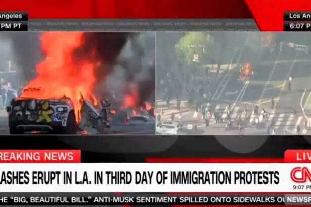 DEVELOPING: 500 Active Duty Marines Prepared to Deploy to Downtown Los Angeles as Rioters Set Cars on Fire |