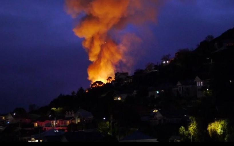 Evacuations as fire spreads in Lyttelton