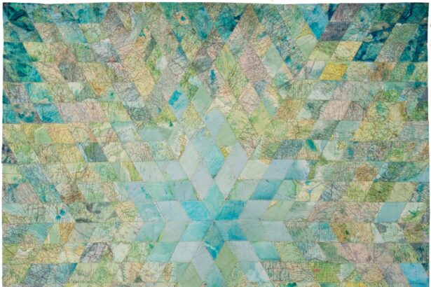 Faith XLVII Sews Textiles Made from World Maps and Currency to Explore the ‘Veins of the World’ — Colossal